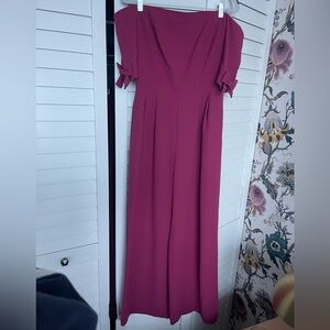Eliza J Strapless Dress in Deep Pink